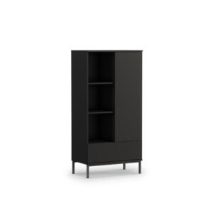 Regał 70 cm z szufladami Querno QT03 czarny mat