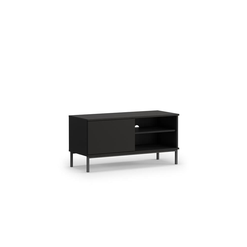 Szafka RTV 100,8 cm jednodrzwiowa Querno QT04 czarny mat