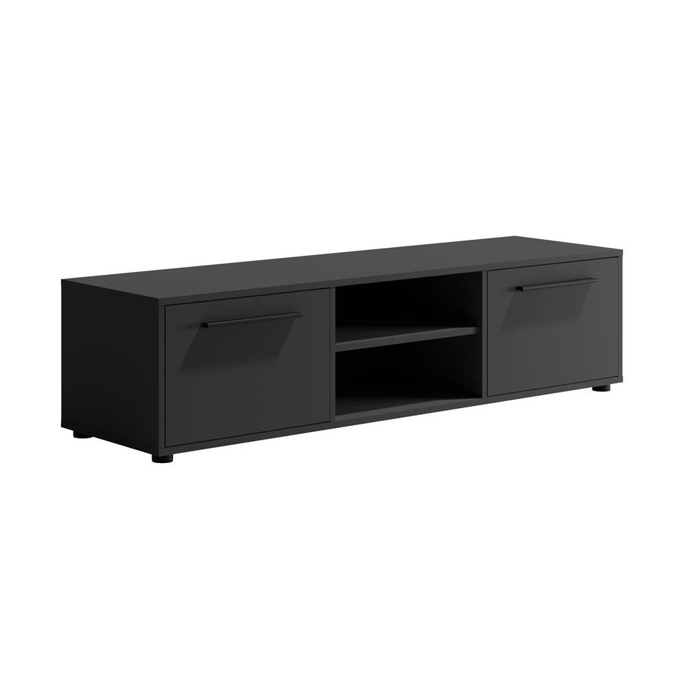 Szafka RTV 150 cm dwudrzwiowa Molfetta MX09 czarny mat