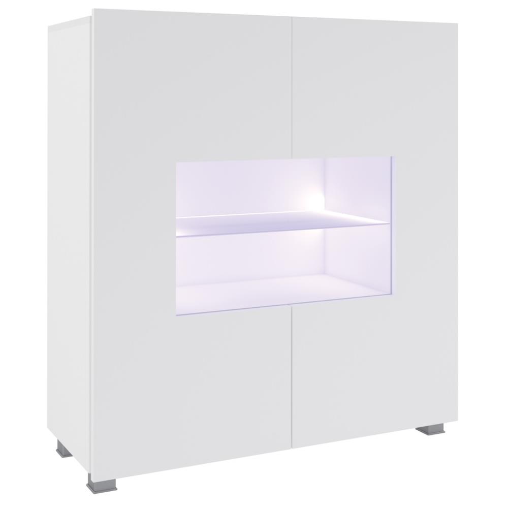 Komoda 100 cm dwudrzwiowa Chicago C01 biały/biały połysk