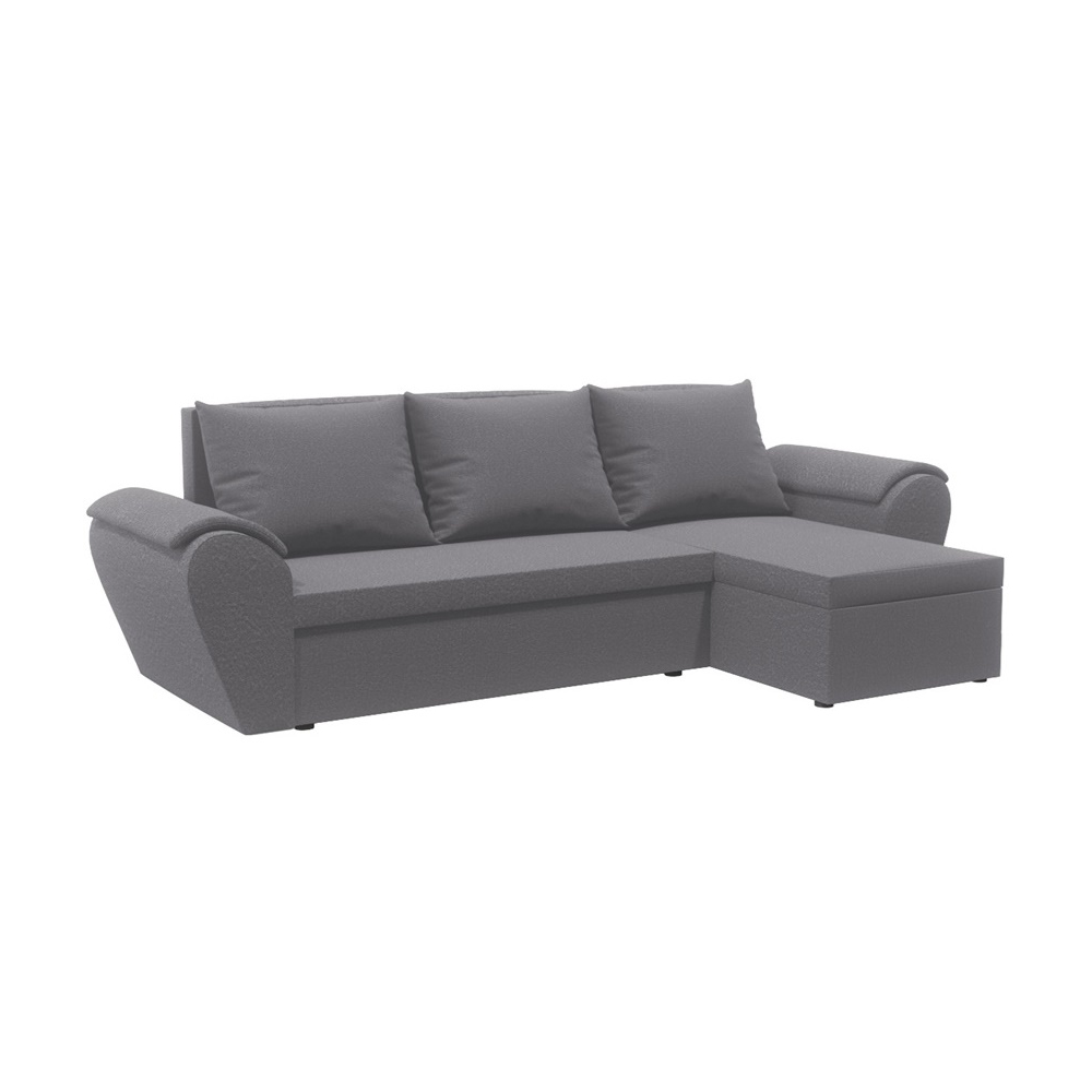 Narożnik z funkcją spania Santi szary rozkładana rogówka