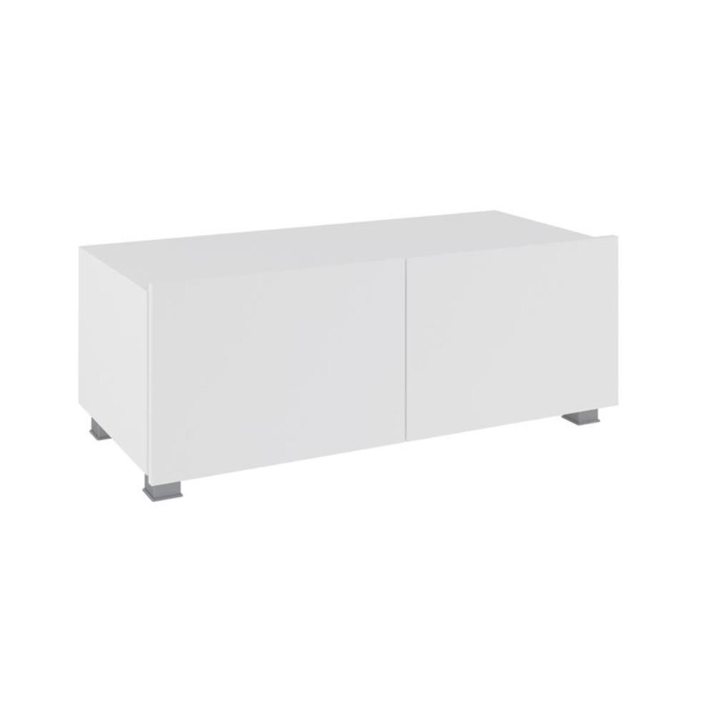 Szafka RTV 100 cm dwudrzwiowa Chicago C03 biały/biały połysk
