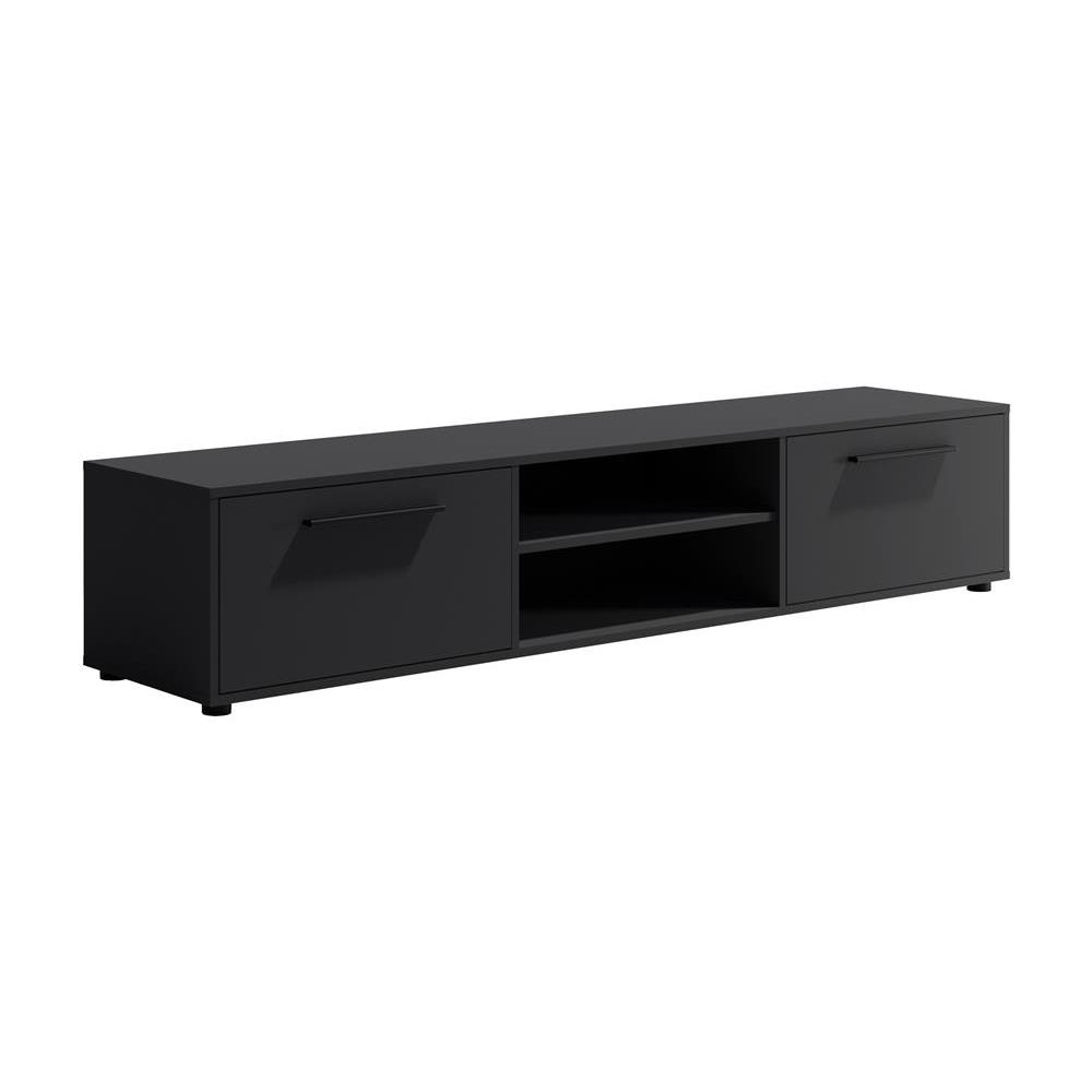 Szafka RTV 190 cm dwudrzwiowa Molfetta MX10 czarny mat