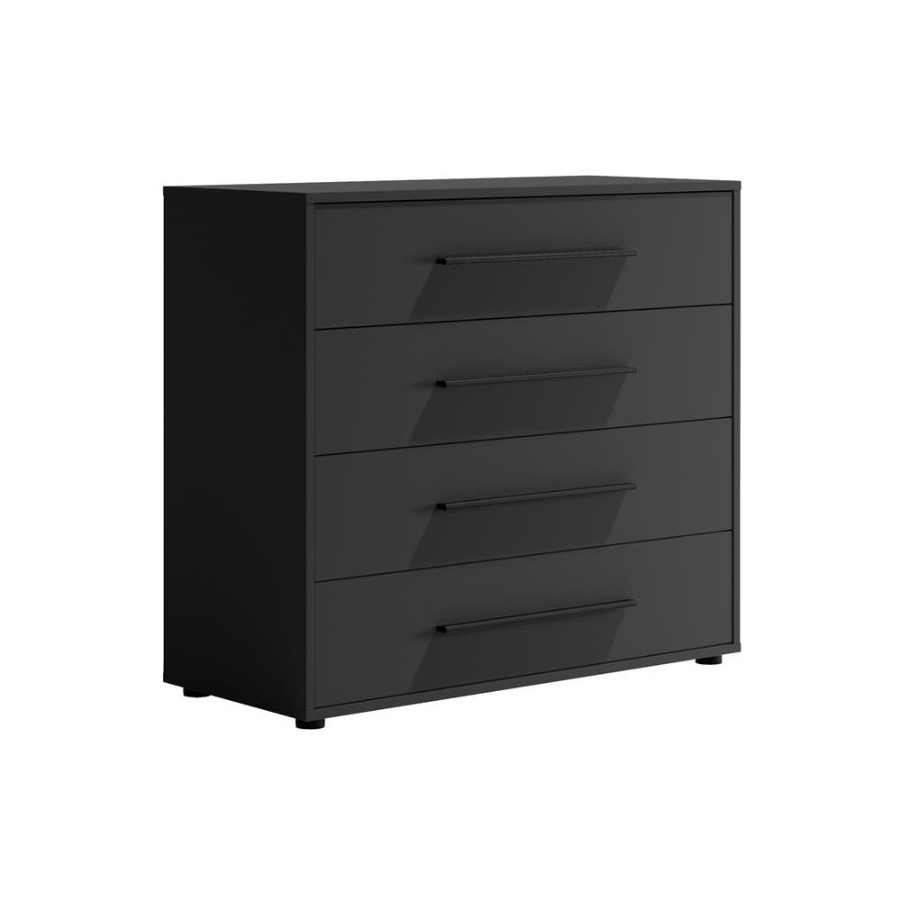 Komoda 98,8 cm z szufladami Molfetta MX03 czarny mat