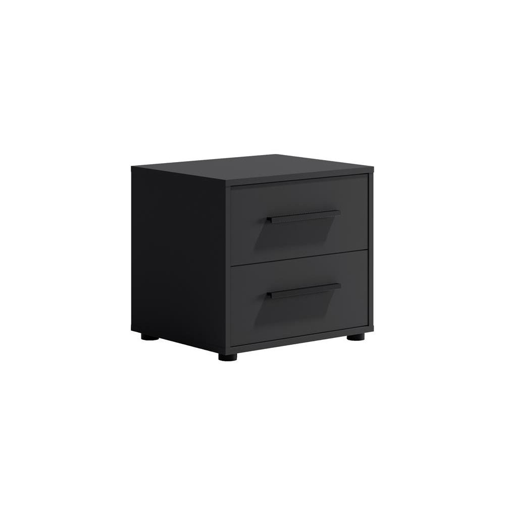 Stolik nocny 51,2 cm z szufladami Molfetta MX11 czarny mat