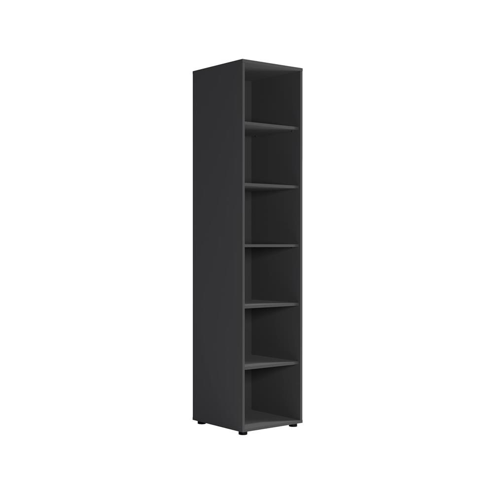 Regał 45 cm z półkami Molfetta MX08 czarny mat