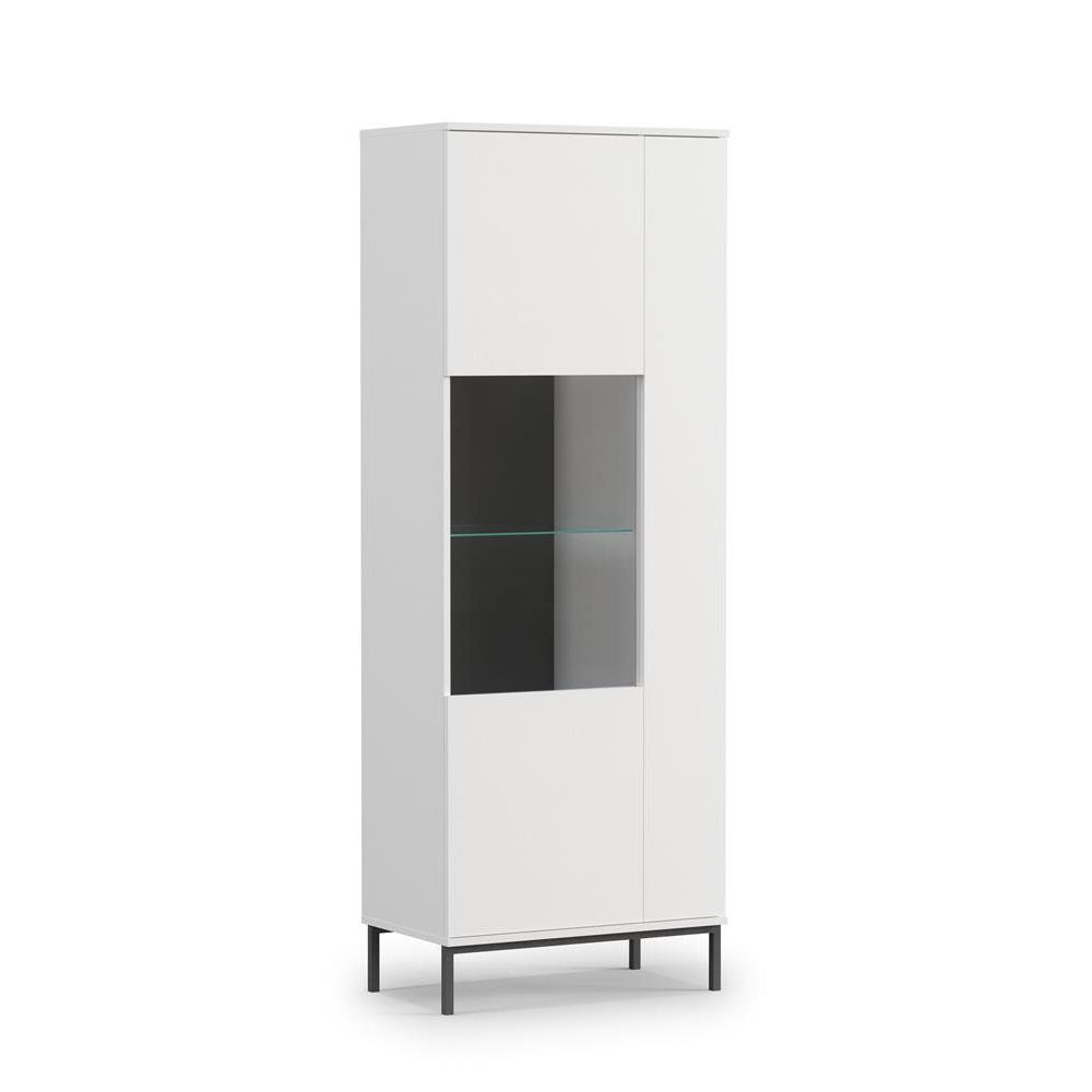Witryna 70 cm dwudrzwiowa Querno QT07 biały mat