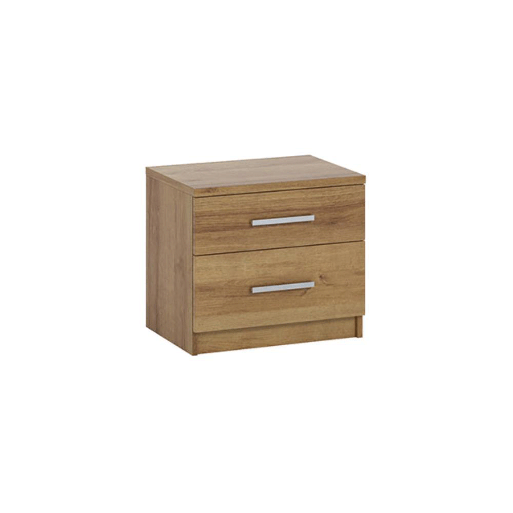 Stolik nocny 50 cm z szufladami Brasil B04 dąb złoty