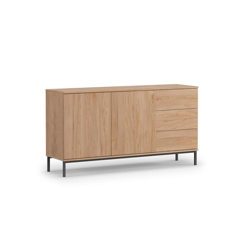 Komoda 150 cm dwudrzwiowa z szufladami Querno QT01 hikora