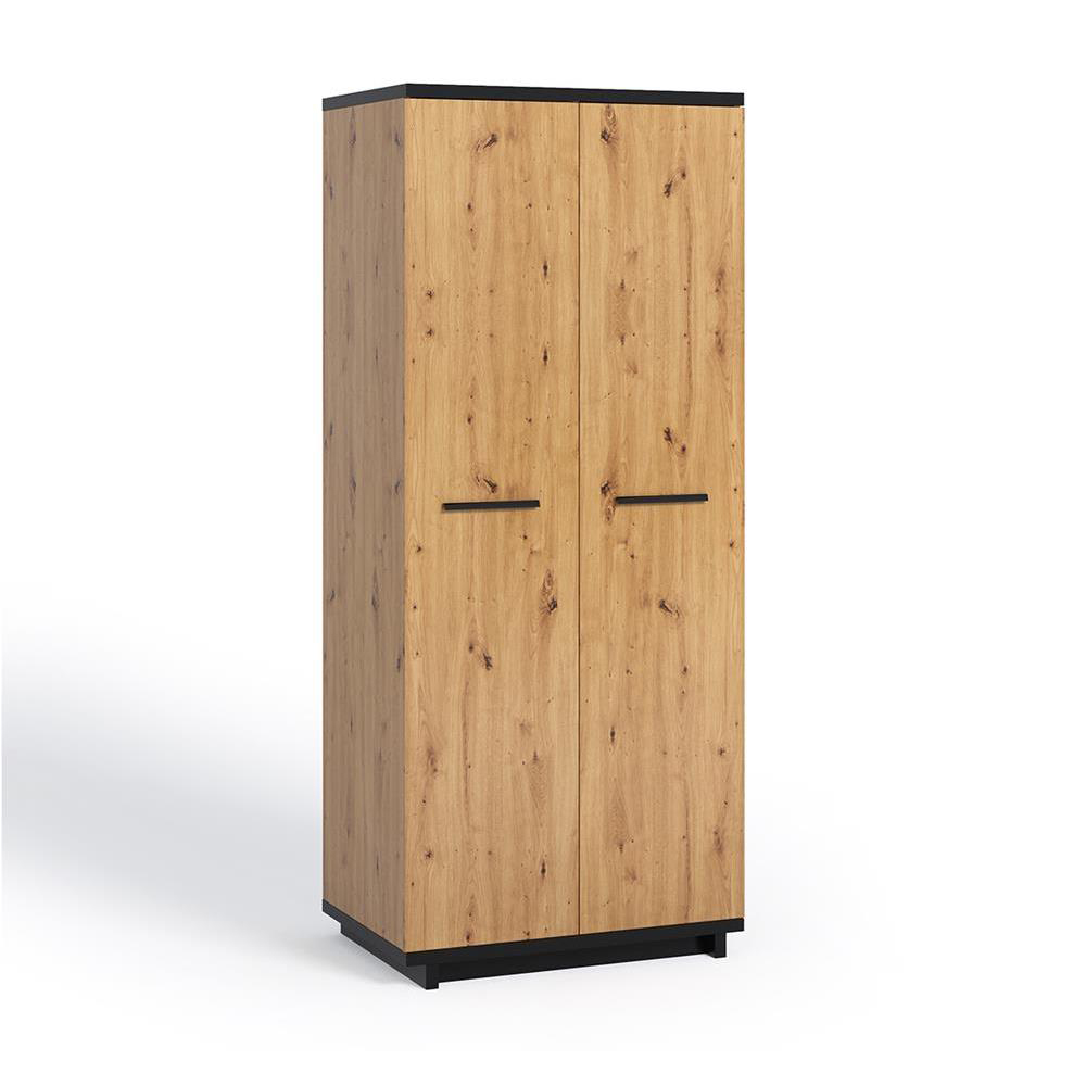 Szafa dwudrzwiowa 90 cm Iseo IN09 dąb artisan/czarny mat