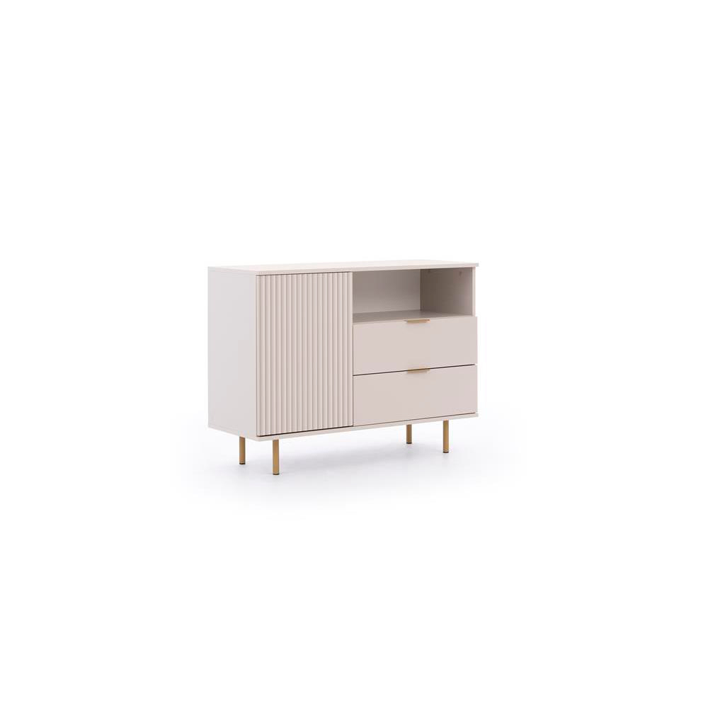 Komoda 107 cm jednodrzwiowa z szufladami Naomi NB01 cashmere