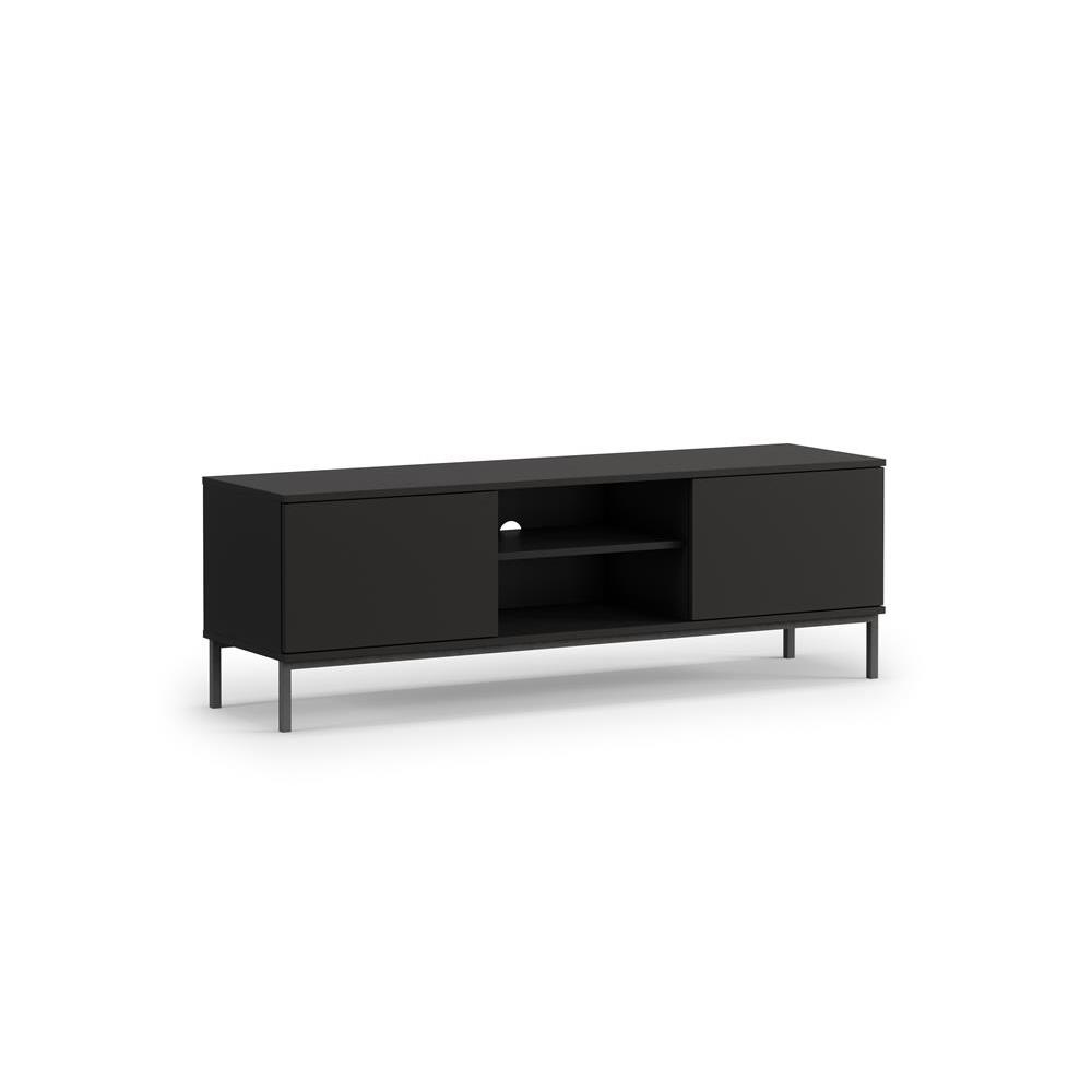 Szafka RTV 150 cm dwudrzwiowa Querno QT05 czarny mat