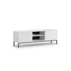 Szafka RTV 150 cm dwudrzwiowa Querno QT05 biały mat