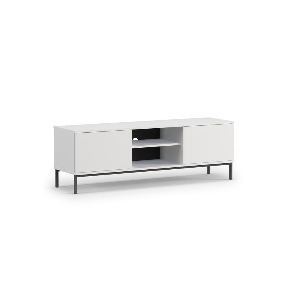 Szafka RTV 150 cm dwudrzwiowa Querno QT05 biały mat