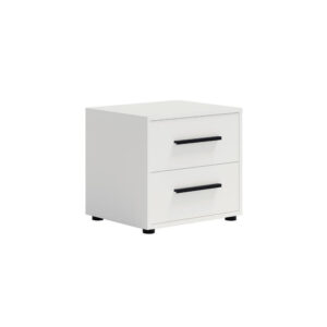 Stolik nocny 51,2 cm z szufladami Molfetta MX11 biały mat