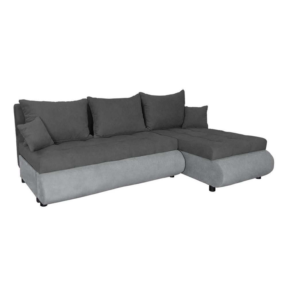 Narożnik z funkcją spania Lena grafitowo-szary rozkładana rogówka