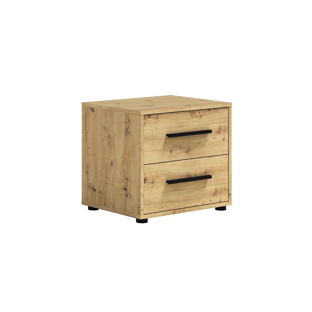 Stolik nocny 51,2 cm z szufladami  Molfetta MX11 dąb artisan